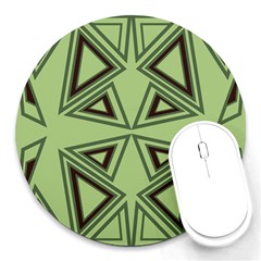 Abstract Pattern Geometric Backgrounds Round Mousepads by Eskimos