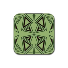 Abstract Pattern Geometric Backgrounds Rubber Coaster (square) by Eskimos