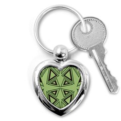 Abstract Pattern Geometric Backgrounds Key Chain (heart) by Eskimos