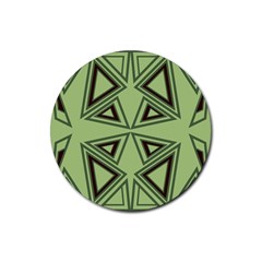 Abstract Pattern Geometric Backgrounds Rubber Coaster (round) by Eskimos