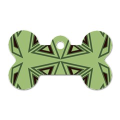 Abstract Pattern Geometric Backgrounds Dog Tag Bone (two Sides) by Eskimos