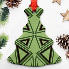 Abstract Pattern Geometric Backgrounds Christmas Tree Ornament (two Sides) by Eskimos