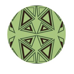 Abstract Pattern Geometric Backgrounds Mini Round Pill Box by Eskimos