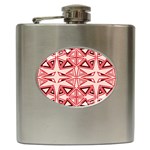 Abstract pattern geometric backgrounds  Hip Flask (6 oz) Front