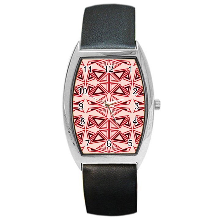 Abstract pattern geometric backgrounds  Barrel Style Metal Watch