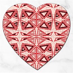 Abstract Pattern Geometric Backgrounds  Jigsaw Puzzle (heart) by Eskimos