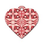 Abstract pattern geometric backgrounds  Dog Tag Heart (One Side) Front