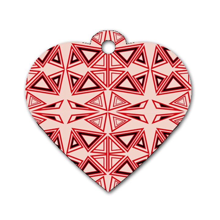 Abstract pattern geometric backgrounds  Dog Tag Heart (One Side)