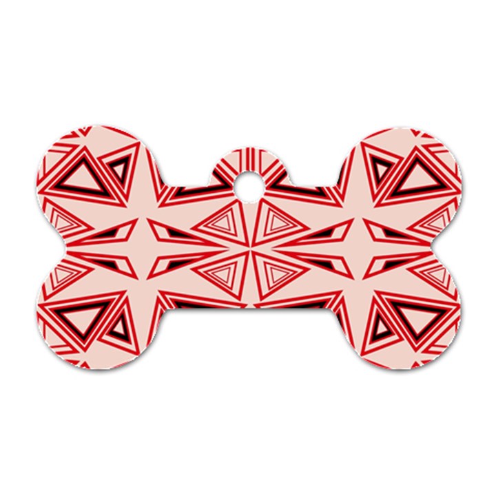 Abstract pattern geometric backgrounds  Dog Tag Bone (One Side)