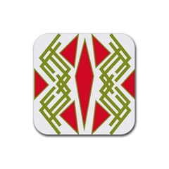 Abstract Pattern Geometric Backgrounds Rubber Coaster (square) by Eskimos