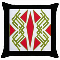 Abstract Pattern Geometric Backgrounds Throw Pillow Case (black) by Eskimos