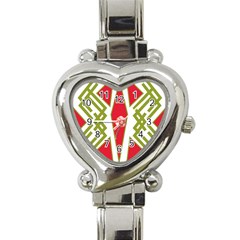 Abstract Pattern Geometric Backgrounds Heart Italian Charm Watch by Eskimos