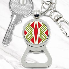 Abstract Pattern Geometric Backgrounds Bottle Opener Key Chain by Eskimos