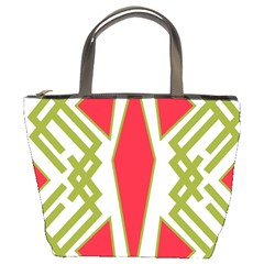 Abstract Pattern Geometric Backgrounds Bucket Bag by Eskimos