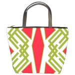 Abstract pattern geometric backgrounds Bucket Bag Front