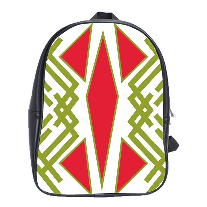 Abstract pattern geometric backgrounds School Bag (Large)