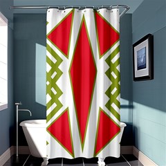 Abstract Pattern Geometric Backgrounds Shower Curtain 36  X 72  (stall)  by Eskimos