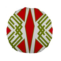 Abstract Pattern Geometric Backgrounds Standard 15  Premium Round Cushions by Eskimos