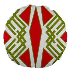 Abstract Pattern Geometric Backgrounds Large 18  Premium Round Cushions by Eskimos