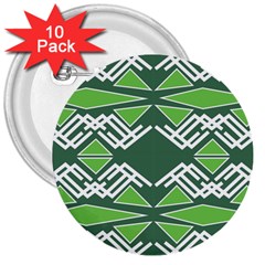 Abstract Pattern Geometric Backgrounds  3  Buttons (10 Pack)  by Eskimos