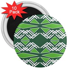 Abstract Pattern Geometric Backgrounds  3  Magnets (10 Pack)  by Eskimos