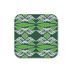 Abstract Pattern Geometric Backgrounds  Rubber Square Coaster (4 Pack) by Eskimos