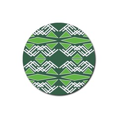 Abstract Pattern Geometric Backgrounds  Rubber Round Coaster (4 Pack) by Eskimos