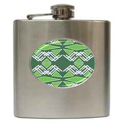 Abstract Pattern Geometric Backgrounds  Hip Flask (6 Oz) by Eskimos