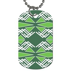 Abstract Pattern Geometric Backgrounds  Dog Tag (two Sides) by Eskimos