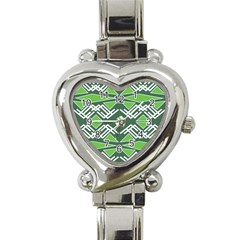 Abstract Pattern Geometric Backgrounds  Heart Italian Charm Watch by Eskimos