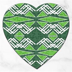 Abstract Pattern Geometric Backgrounds  Jigsaw Puzzle (heart) by Eskimos