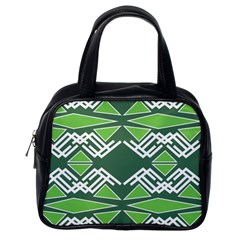 Abstract Pattern Geometric Backgrounds  Classic Handbag (one Side) by Eskimos