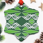 Abstract pattern geometric backgrounds  Snowflake Ornament (Two Sides) Front