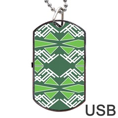 Abstract Pattern Geometric Backgrounds  Dog Tag Usb Flash (two Sides) by Eskimos