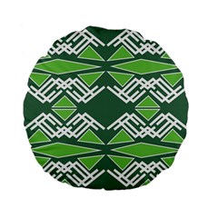 Abstract Pattern Geometric Backgrounds  Standard 15  Premium Flano Round Cushions by Eskimos