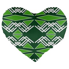 Abstract Pattern Geometric Backgrounds  Large 19  Premium Flano Heart Shape Cushions by Eskimos