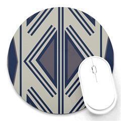 Abstract Pattern Geometric Backgrounds  Round Mousepads by Eskimos