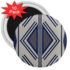 Abstract Pattern Geometric Backgrounds  3  Magnets (10 Pack)  by Eskimos