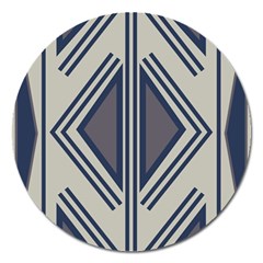 Abstract Pattern Geometric Backgrounds  Magnet 5  (round) by Eskimos