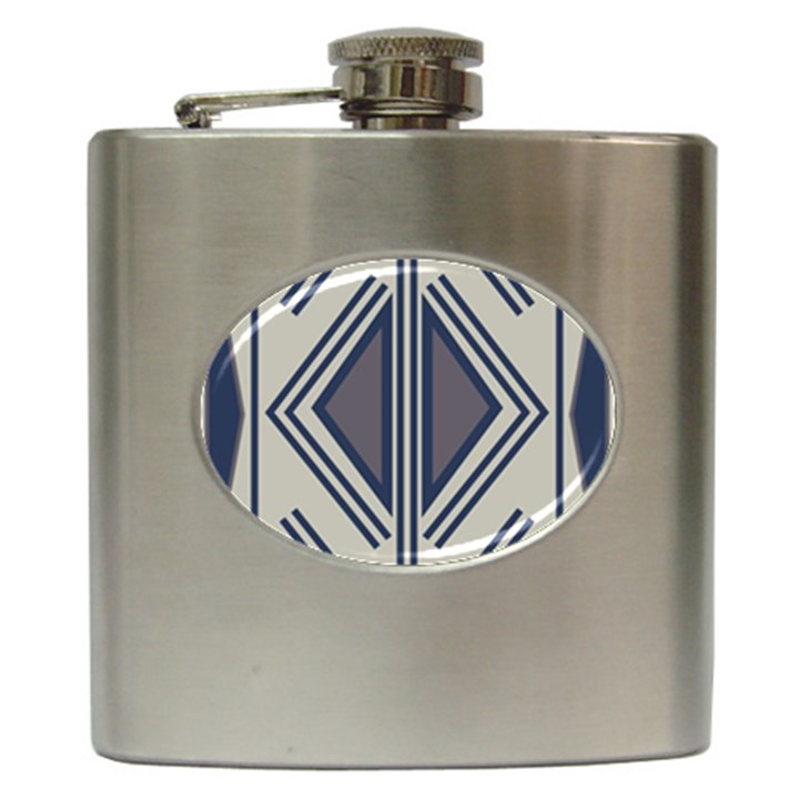 Abstract pattern geometric backgrounds  Hip Flask (6 oz)