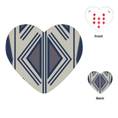 Abstract Pattern Geometric Backgrounds  Playing Cards Single Design (heart) by Eskimos