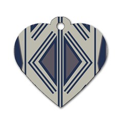 Abstract Pattern Geometric Backgrounds  Dog Tag Heart (two Sides) by Eskimos