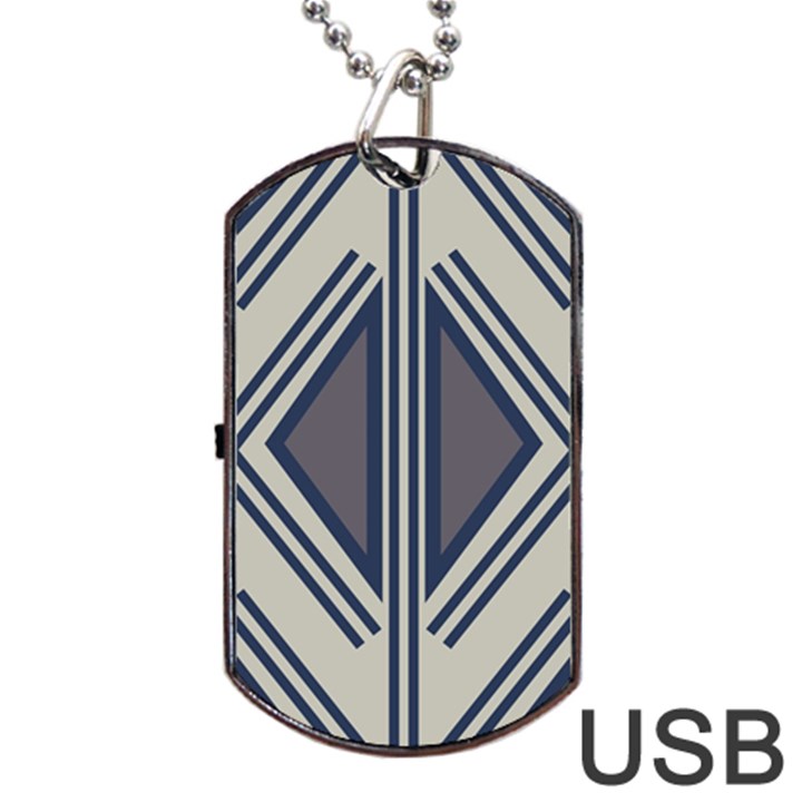 Abstract pattern geometric backgrounds  Dog Tag USB Flash (One Side)