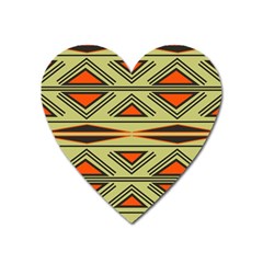 Abstract Pattern Geometric Backgrounds Heart Magnet by Eskimos