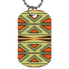 Abstract pattern geometric backgrounds Dog Tag (One Side)