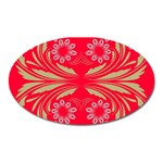 Folk flowers print Floral pattern Ethnic art Oval Magnet Front