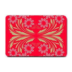 Folk Flowers Print Floral Pattern Ethnic Art Small Doormat  by Eskimos