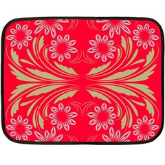 Folk Flowers Print Floral Pattern Ethnic Art Fleece Blanket (mini) by Eskimos