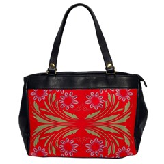 Folk Flowers Print Floral Pattern Ethnic Art Oversize Office Handbag by Eskimos