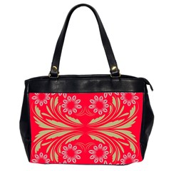 Folk Flowers Print Floral Pattern Ethnic Art Oversize Office Handbag (2 Sides) by Eskimos